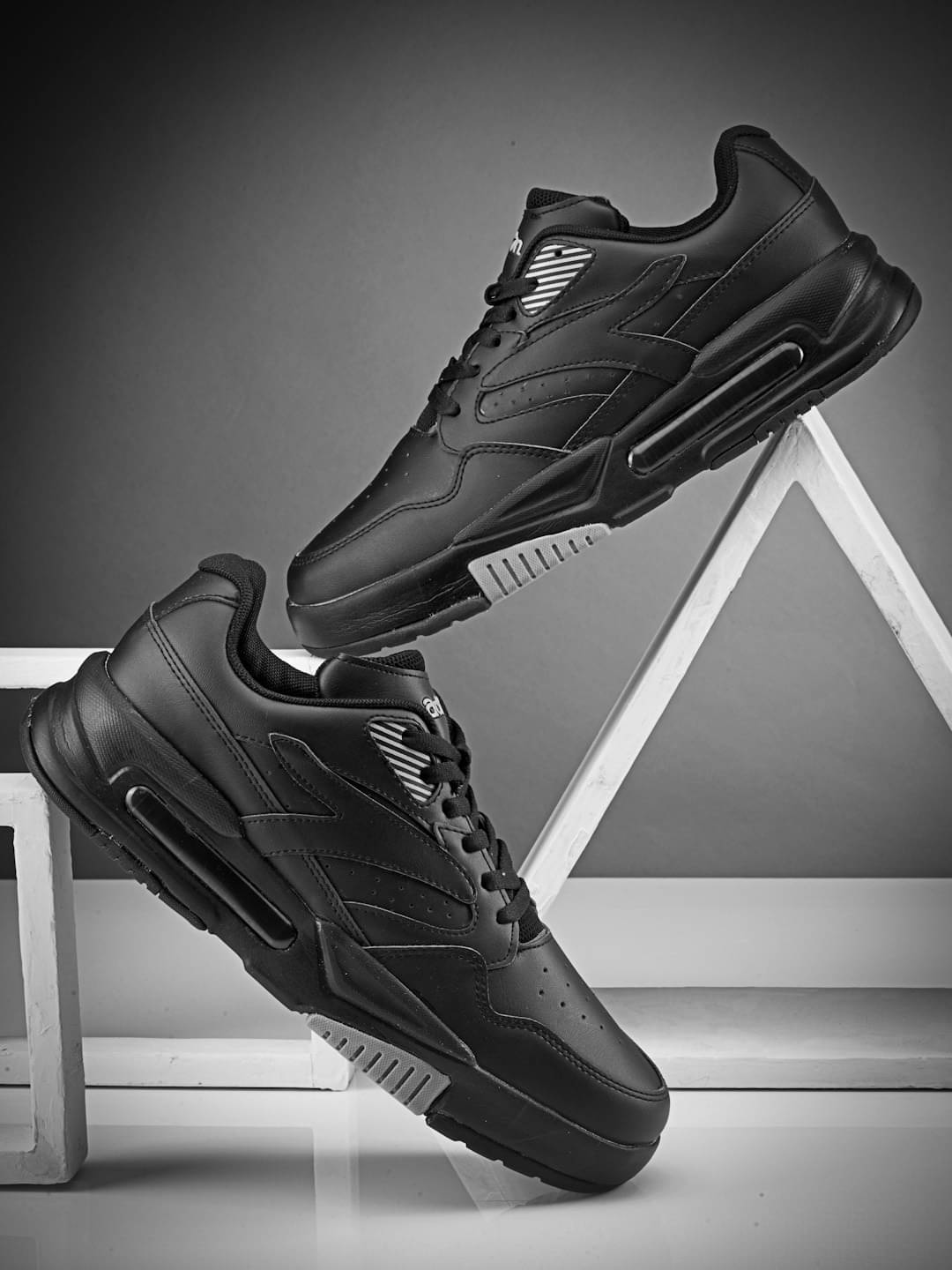     			Action Black Men's Sneakers