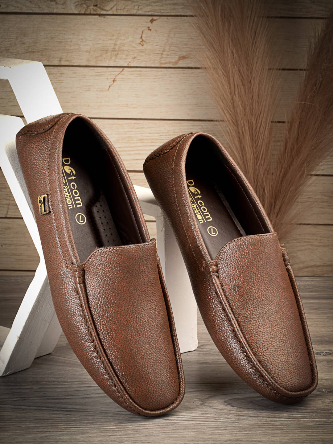     			Action Brown Men's Slip on