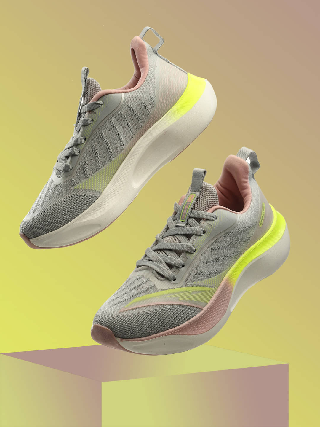 Action - Gray Women's Running Shoes Action - Gray Women's Running Shoes