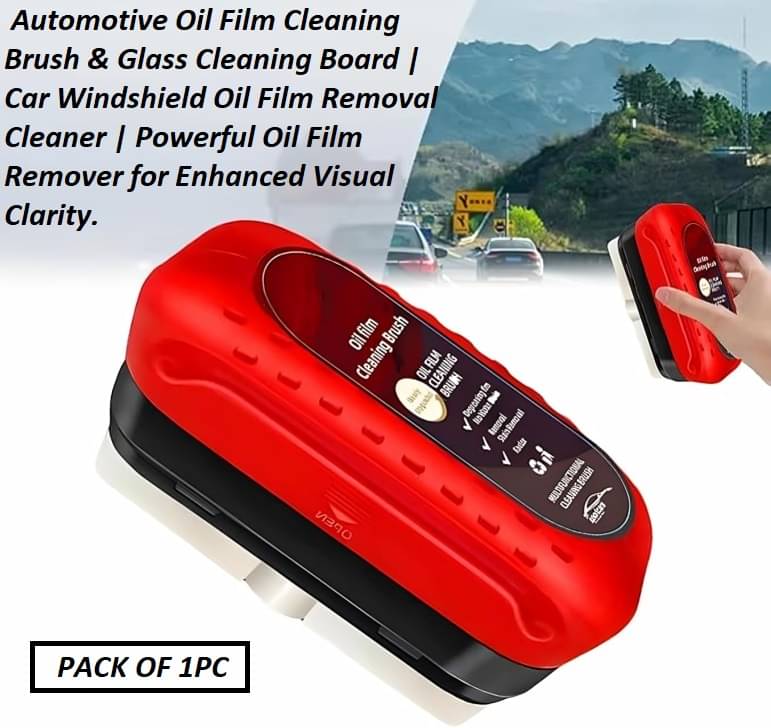     			Automotive Oil Film Cleaning Brush & Glass Cleaning Board | Car Windshield Oil Film Removal Cleaner | Powerful Oil Film Remover for Enhanced Visual Clarity