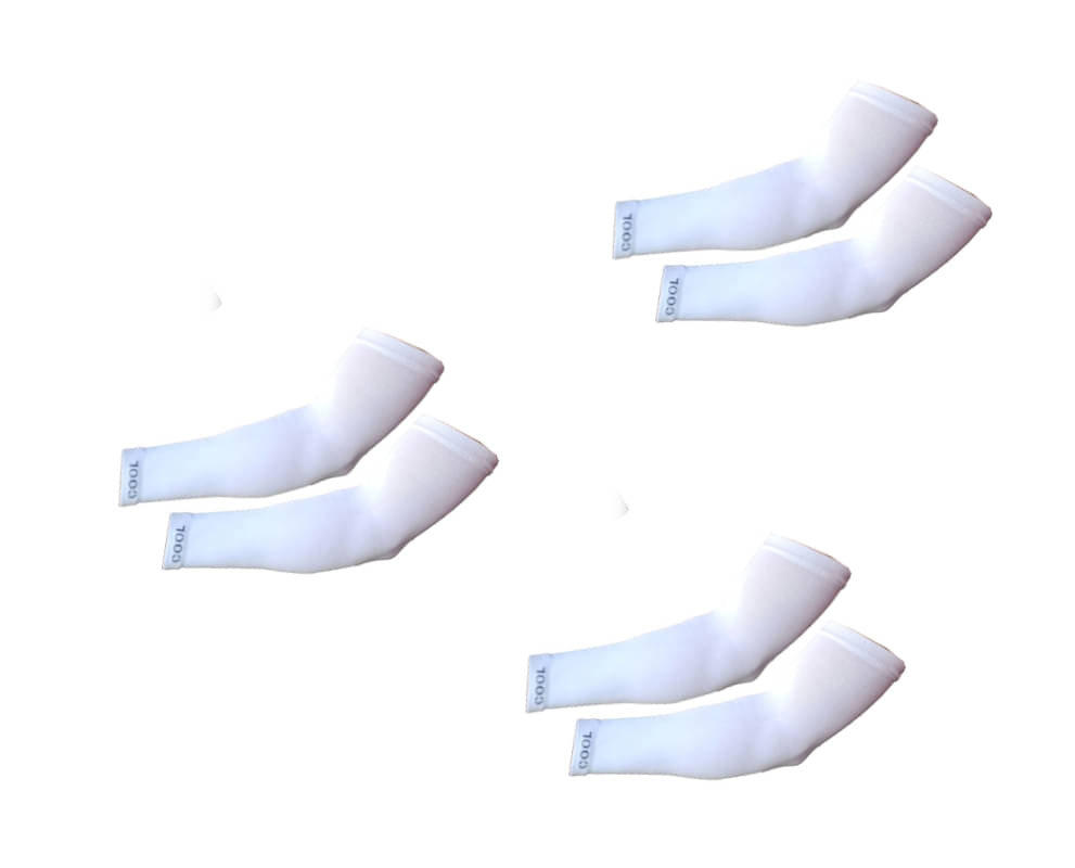     			Benicia White Solid Riding Sleeves ( Set of 3 )