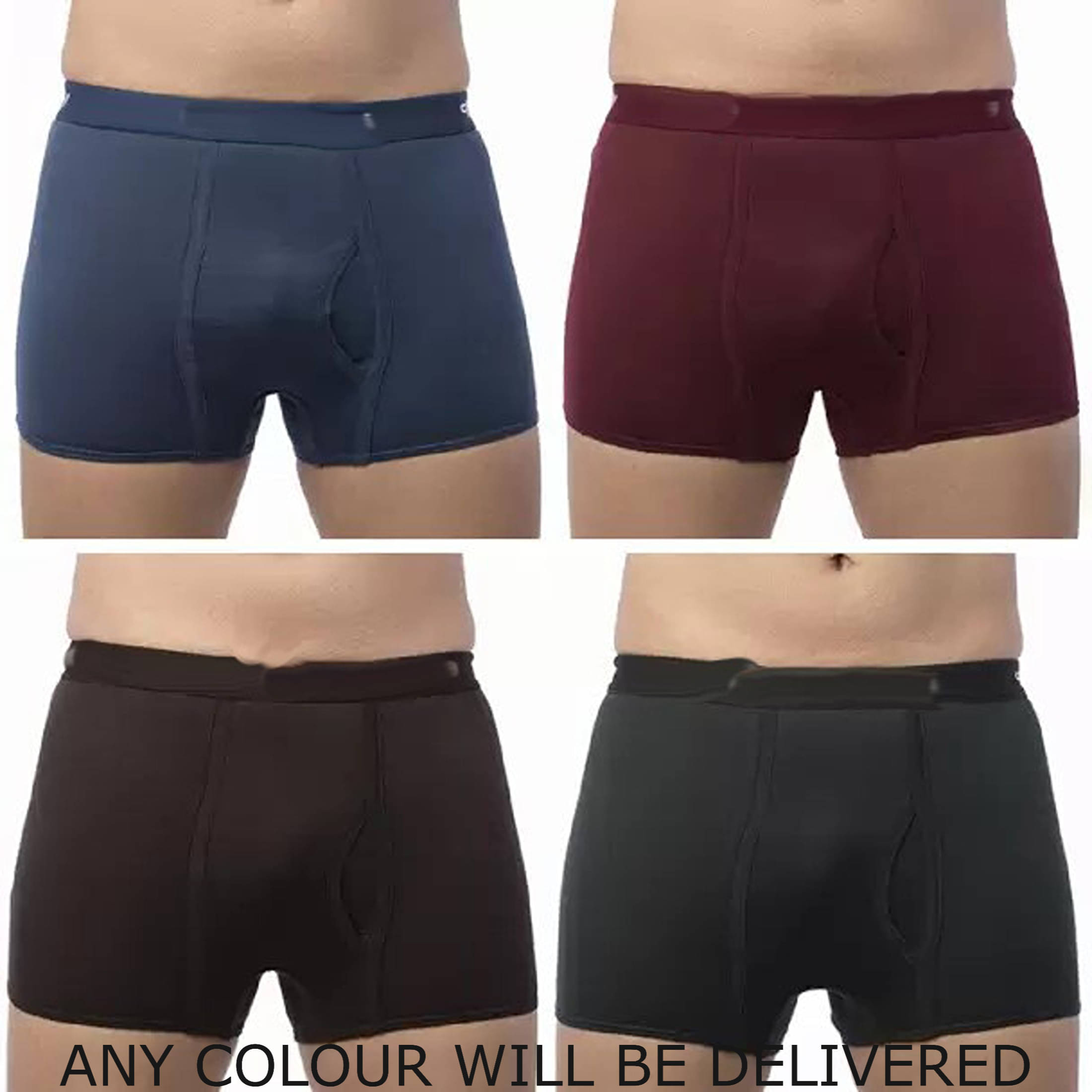 Cavenders Pack of 4 Cotton Blend Trunks For Men's ( Navy Blue )     			Cavenders Pack of 4 Cotton Blend Trunks For Men's ( Navy Blue )