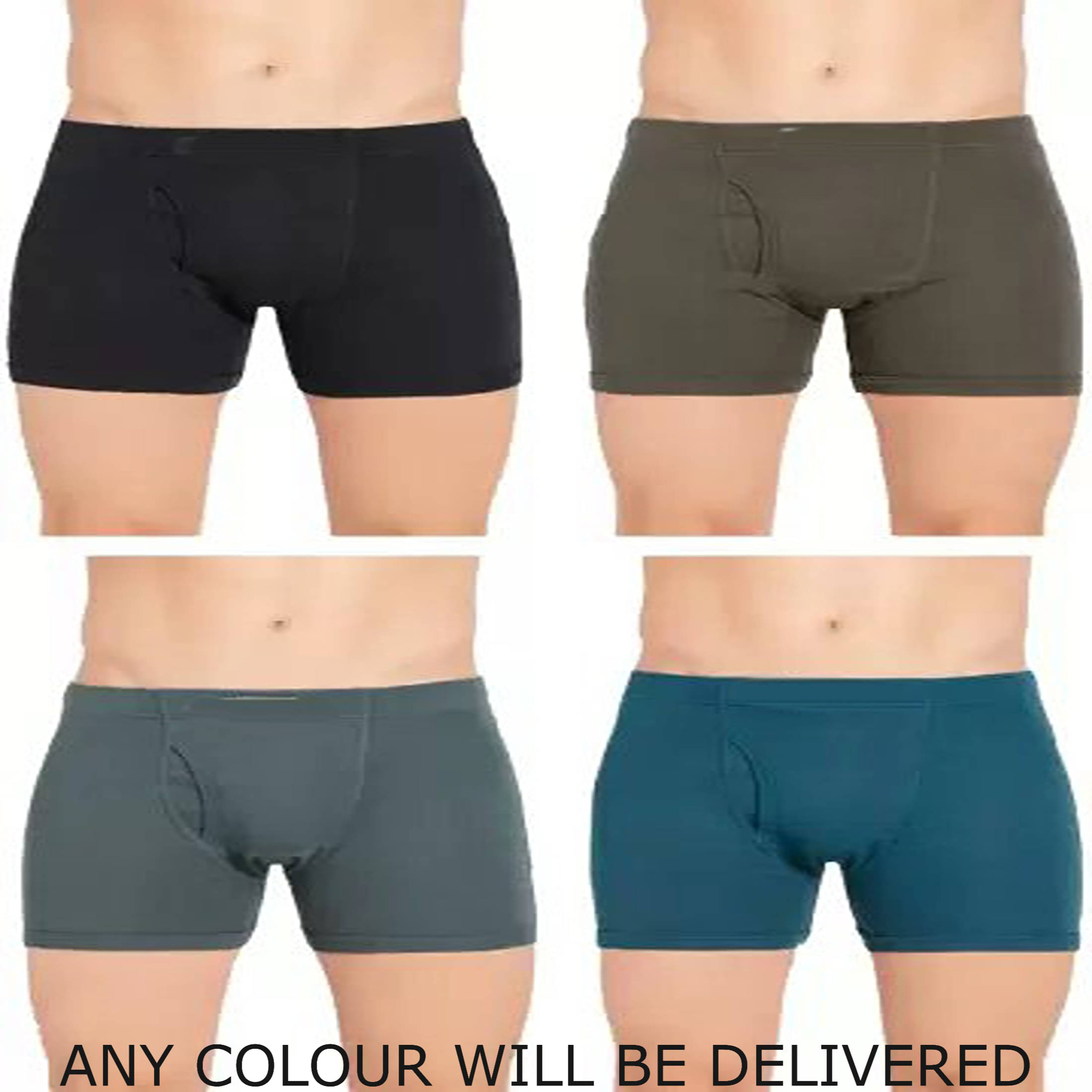     			Cavenders Pack of 4 Cotton Blend Trunks For Men's ( Grey )