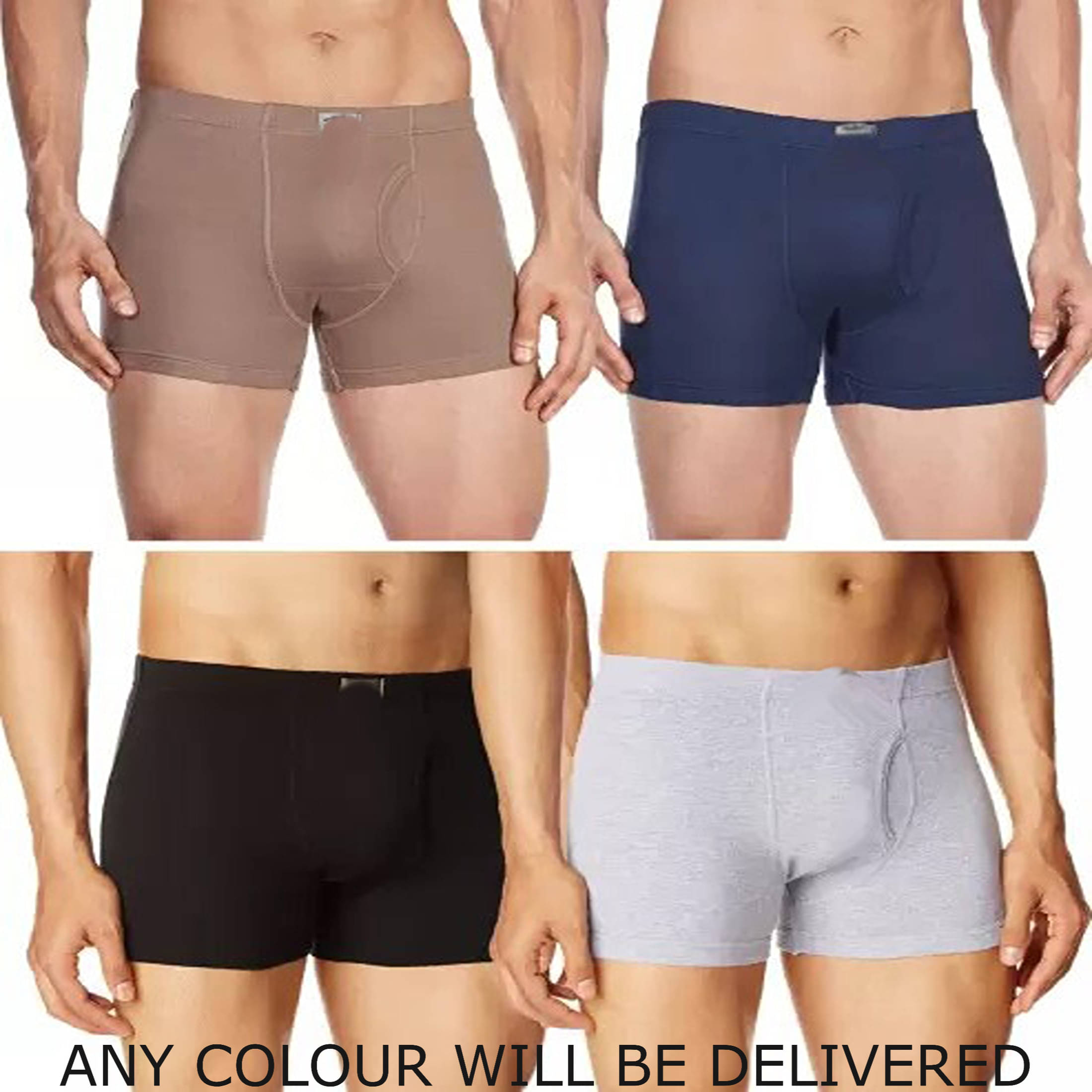 Cavenders Pack of 4 Cotton Blend Trunks For Men's ( Navy Blue )     			Cavenders Pack of 4 Cotton Blend Trunks For Men's ( Navy Blue )