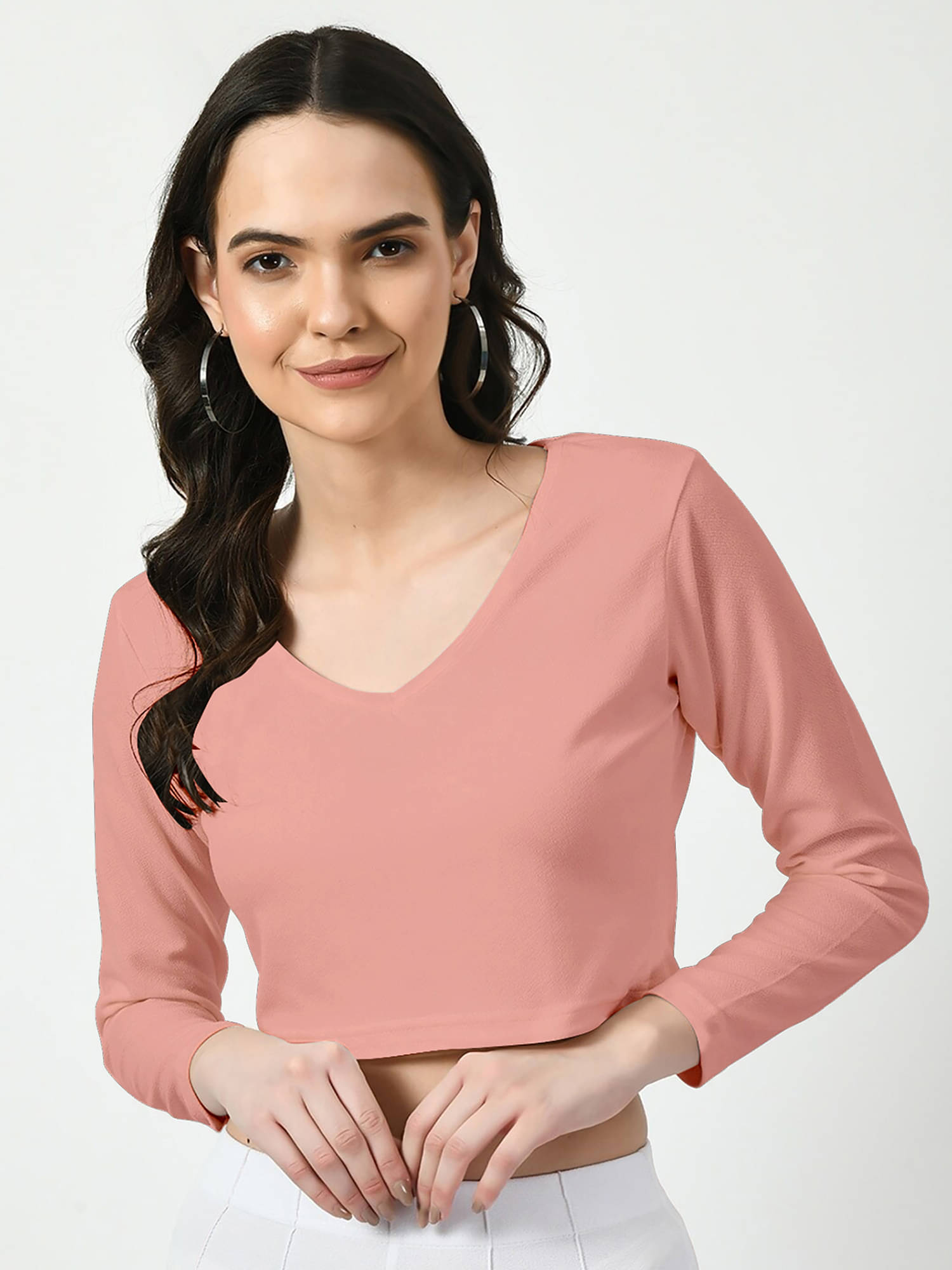     			Dream Beauty Fashion Women's Polyester Crop Top ( Peach )