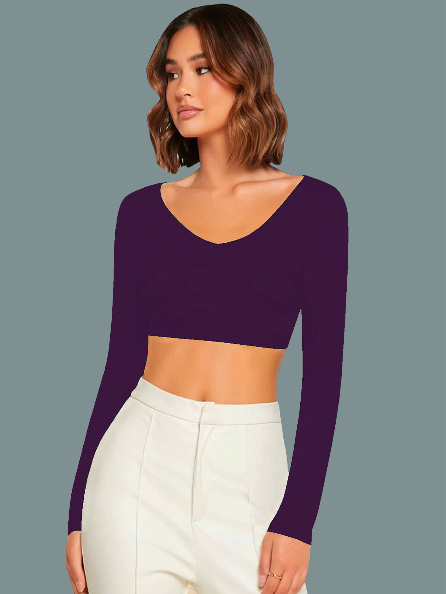 Dream Beauty Fashion Women's Polyester Regular Top ( Purple ) Dream Beauty Fashion Women's Polyester Regular Top ( Purple )