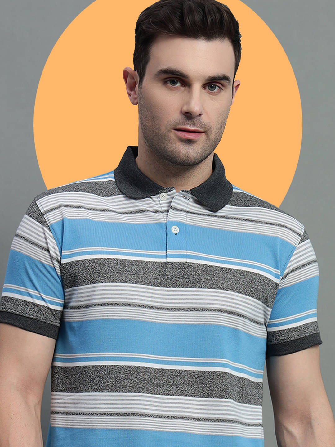GET GOLF Pack of 1 Cotton Blend Regular Fit Striped Half Sleeves Men's Polo T Shirt ( Multicolor ) GET GOLF Pack of 1 Cotton Blend Regular Fit Striped Half Sleeves Men's Polo T Shirt ( Multicolor )