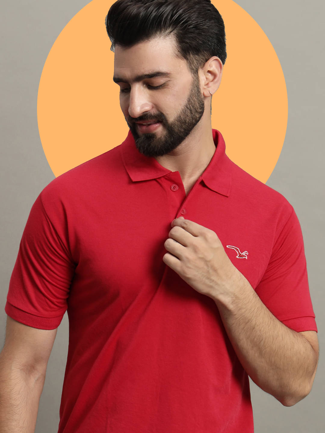 GET GOLF Pack of 1 Cotton Blend Regular Fit Solid Half Sleeves Men's Polo T Shirt ( Red ) GET GOLF Pack of 1 Cotton Blend Regular Fit Solid Half Sleeves Men's Polo T Shirt ( Red )