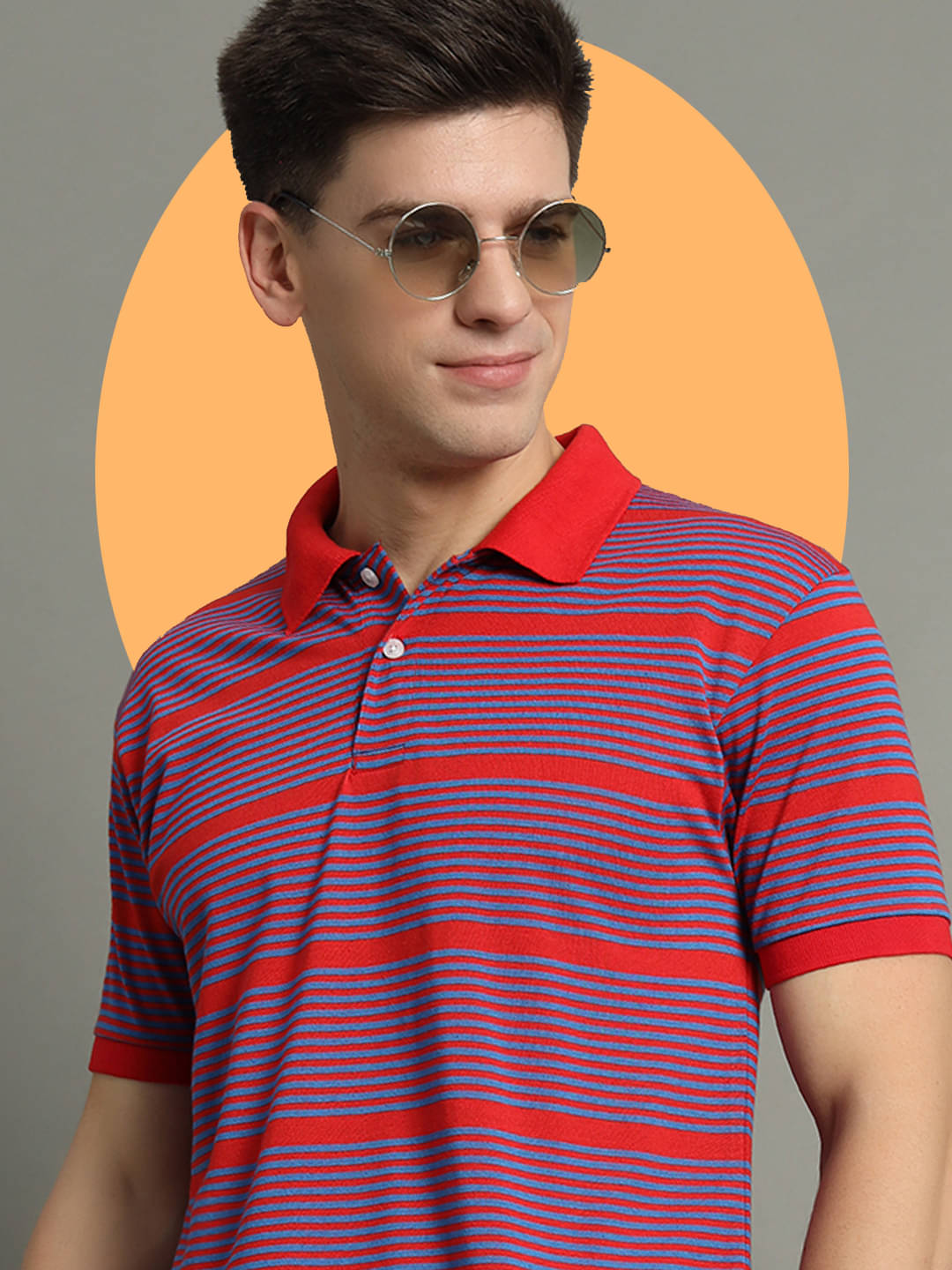 GET GOLF Pack of 1 Cotton Blend Regular Fit Striped Half Sleeves Men's Polo T Shirt ( Red ) GET GOLF Pack of 1 Cotton Blend Regular Fit Striped Half Sleeves Men's Polo T Shirt ( Red )