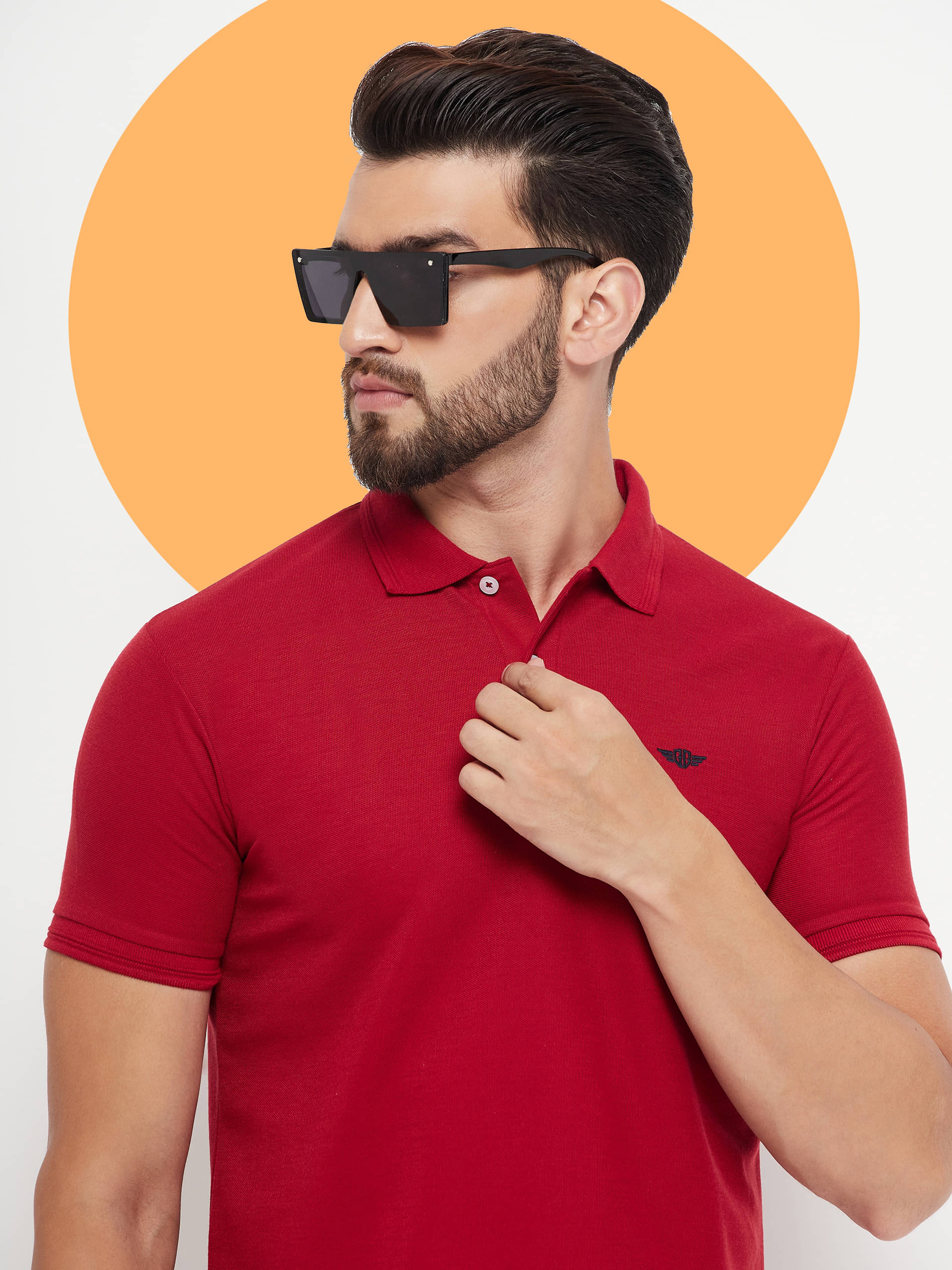 GET GOLF Pack of 1 Cotton Blend Regular Fit Solid Half Sleeves Men's Polo T Shirt ( Maroon ) GET GOLF Pack of 1 Cotton Blend Regular Fit Solid Half Sleeves Men's Polo T Shirt ( Maroon )