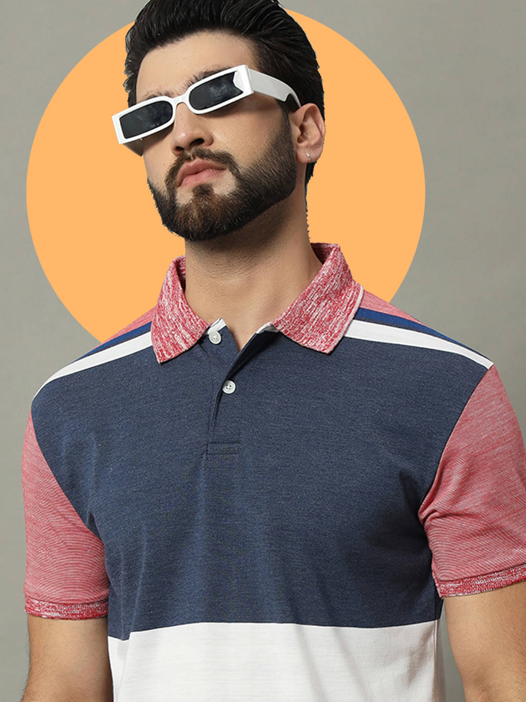 GET GOLF Pack of 1 Cotton Blend Regular Fit Striped Half Sleeves Men's Polo T Shirt ( Multicolor ) GET GOLF Pack of 1 Cotton Blend Regular Fit Striped Half Sleeves Men's Polo T Shirt ( Multicolor )