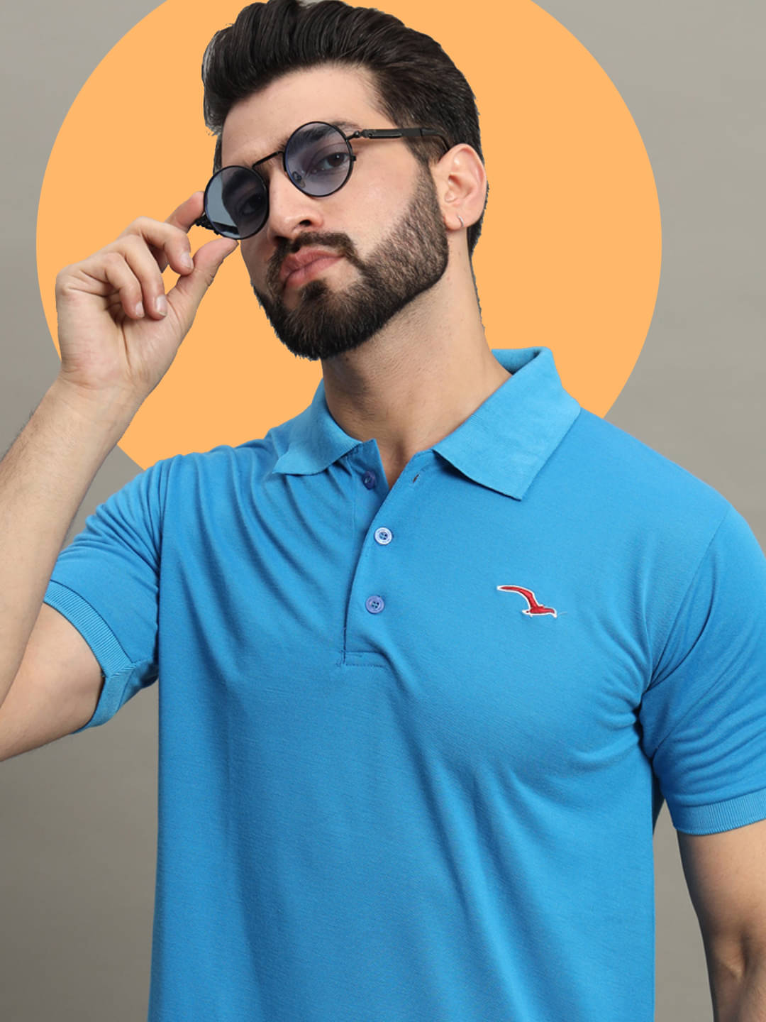 GET GOLF Pack of 1 Cotton Blend Regular Fit Solid Half Sleeves Men's Polo T Shirt ( Light Blue ) GET GOLF Pack of 1 Cotton Blend Regular Fit Solid Half Sleeves Men's Polo T Shirt ( Light Blue )