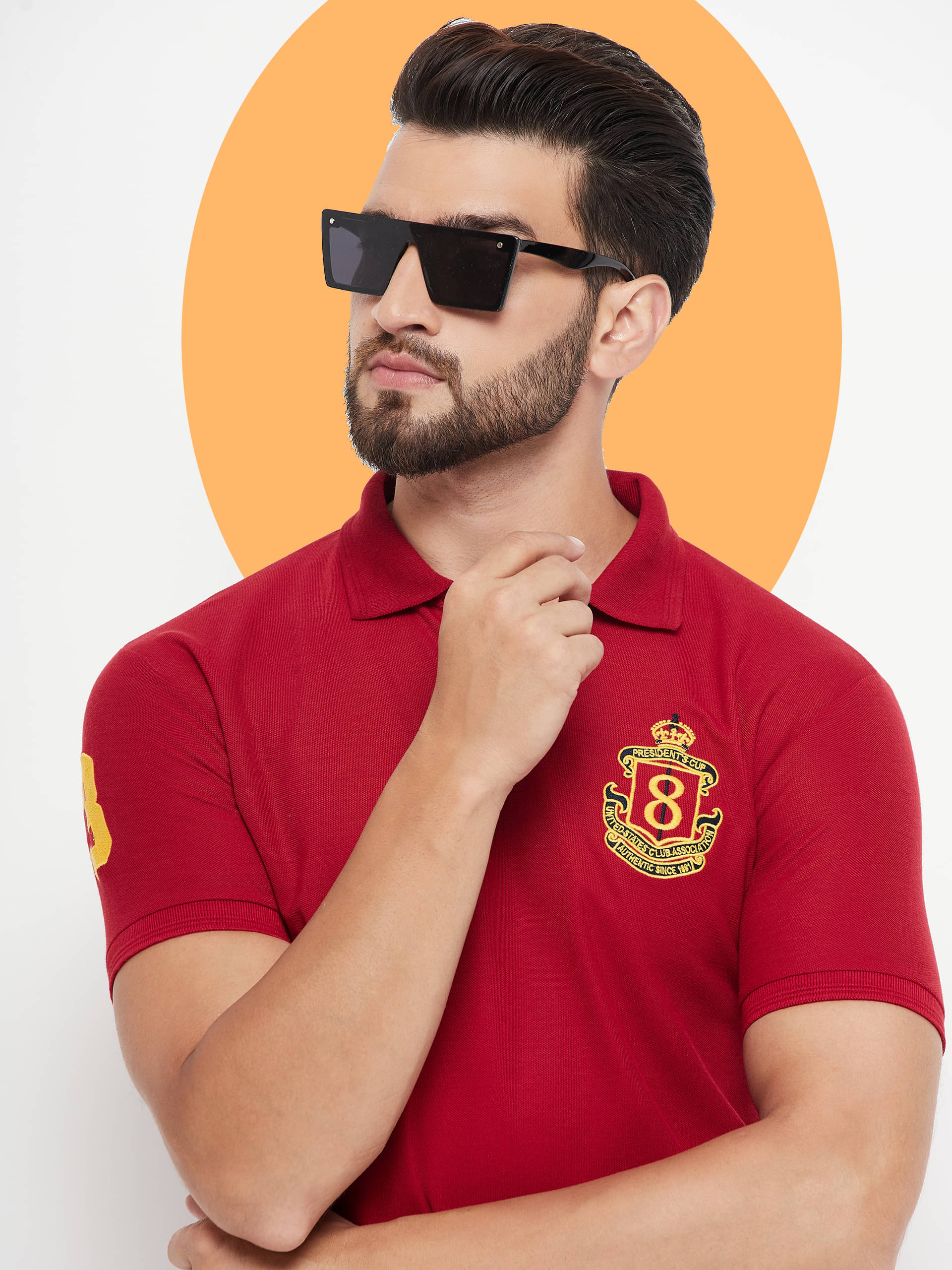 GET GOLF Pack of 1 Cotton Blend Regular Fit Solid Half Sleeves Men's Polo T Shirt ( Maroon ) GET GOLF Pack of 1 Cotton Blend Regular Fit Solid Half Sleeves Men's Polo T Shirt ( Maroon )