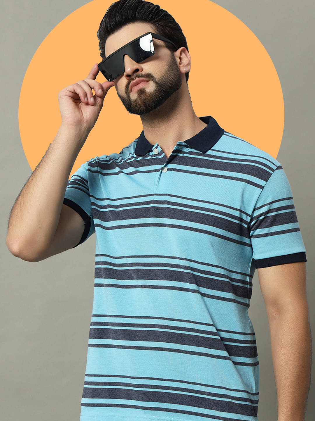 GET GOLF Pack of 1 Cotton Blend Regular Fit Striped Half Sleeves Men's Polo T Shirt ( Black ) GET GOLF Pack of 1 Cotton Blend Regular Fit Striped Half Sleeves Men's Polo T Shirt ( Black )