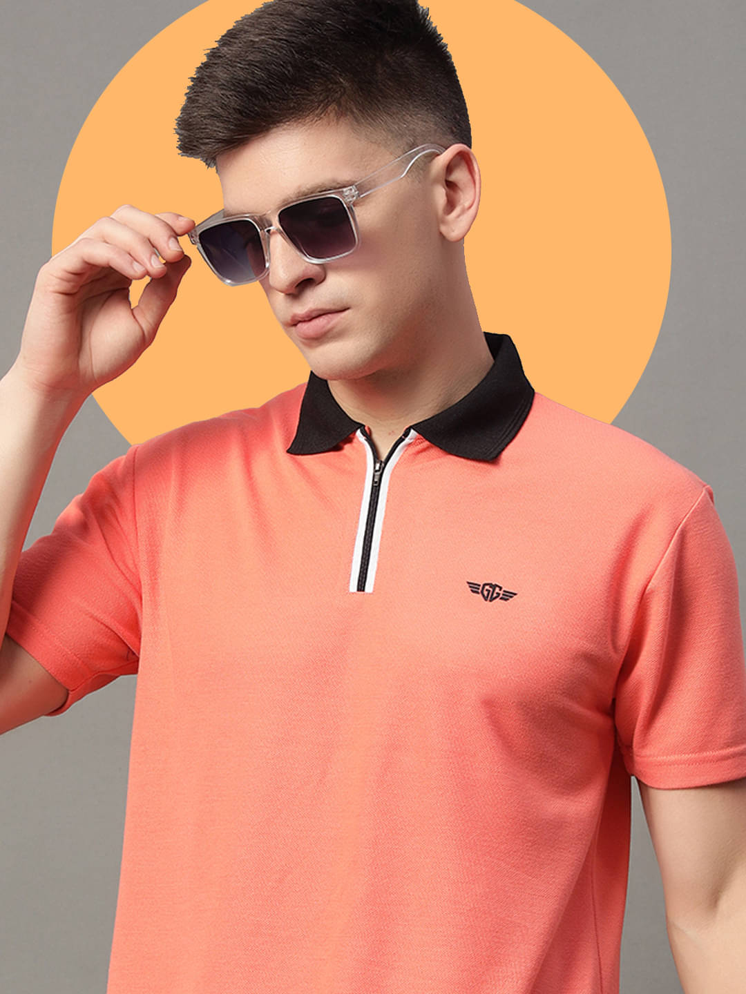 GET GOLF Pack of 1 Cotton Blend Regular Fit Solid Half Sleeves Men's Polo T Shirt ( Orange ) GET GOLF Pack of 1 Cotton Blend Regular Fit Solid Half Sleeves Men's Polo T Shirt ( Orange )