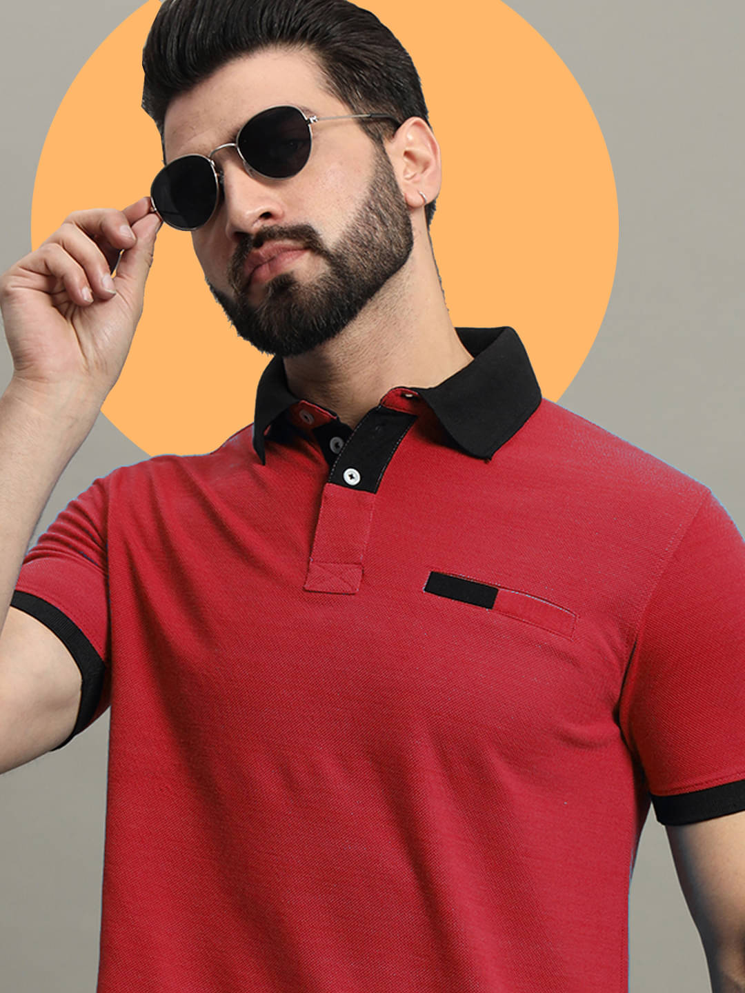     			GET GOLF Pack of 1 Cotton Blend Regular Fit Solid Half Sleeves Men's Polo T Shirt ( Red )