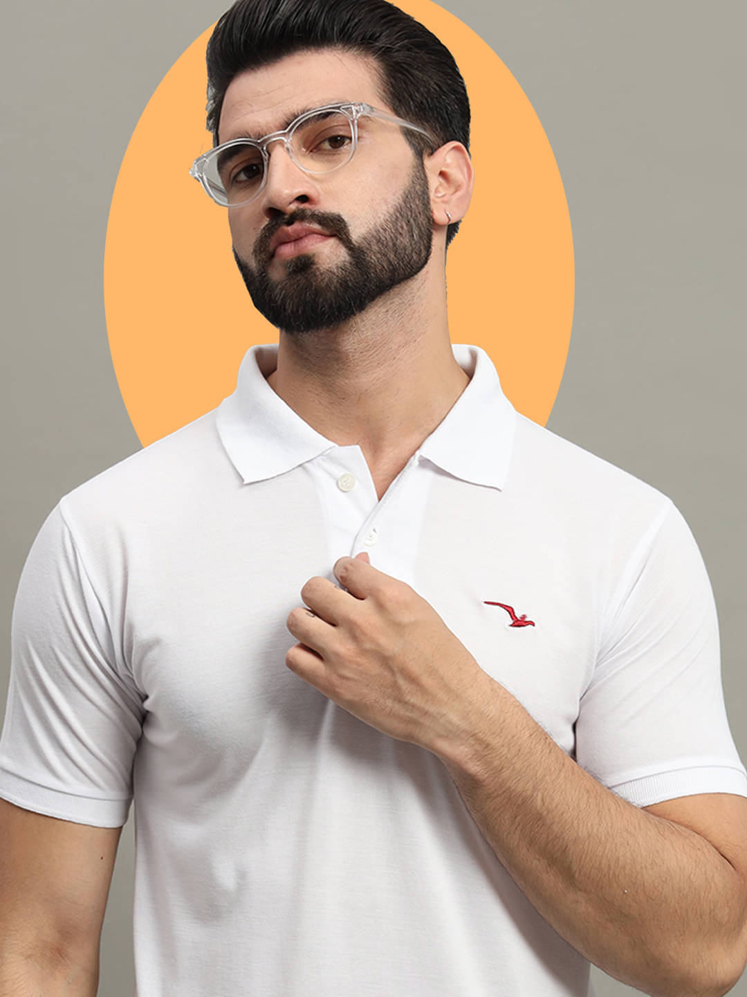 GET GOLF Pack of 1 Cotton Blend Regular Fit Solid Half Sleeves Men's Polo T Shirt ( White )     			GET GOLF Pack of 1 Cotton Blend Regular Fit Solid Half Sleeves Men's Polo T Shirt ( White )