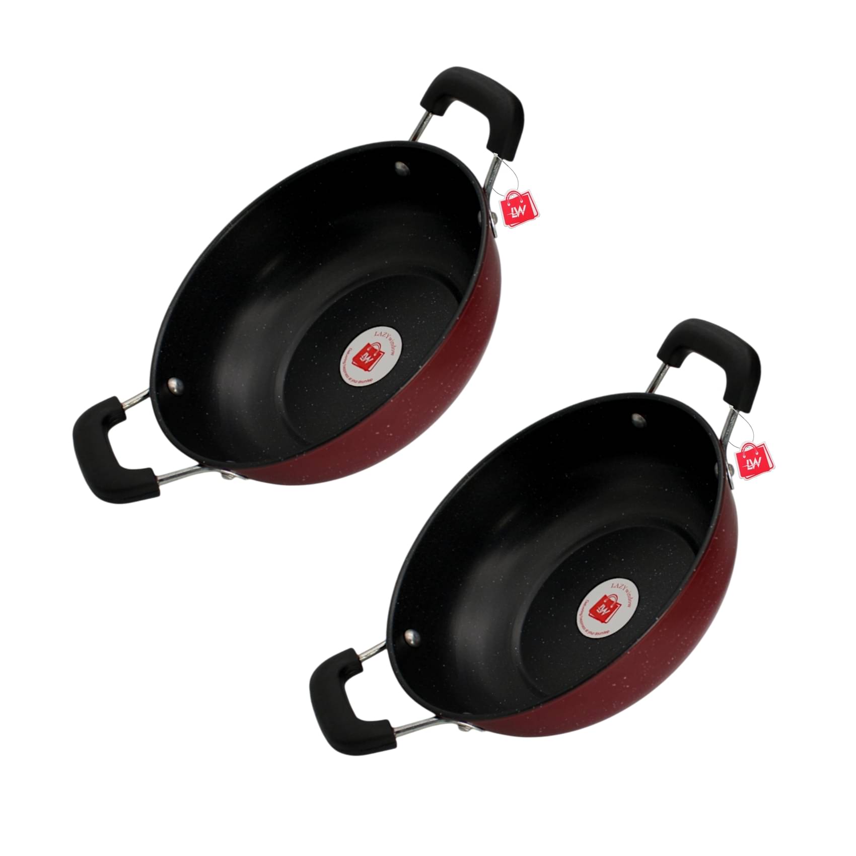 LAZYWINDOW Non-Stick Non-stick Deep Kadhai Induction Bottom Bakelite Handle 2 Thickness mm 21 cm Diameter ( 1.2 L ) LAZYWINDOW Non-Stick Non-stick Deep Kadhai Induction Bottom Bakelite Handle 2 Thickness mm 21 cm Diameter ( 1.2 L )