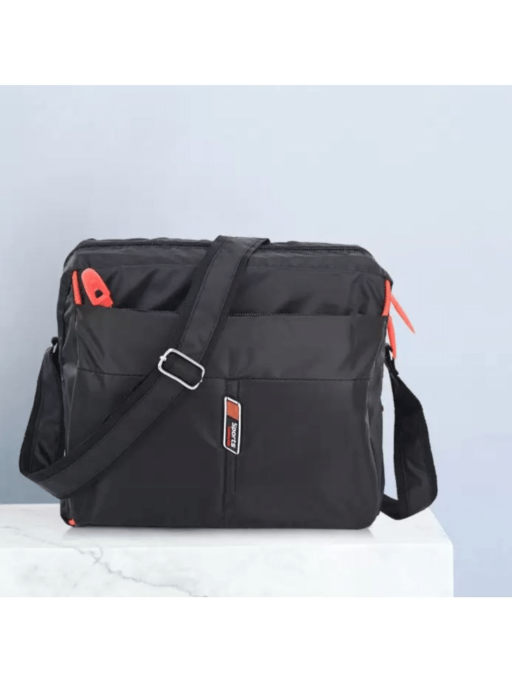     			Mark Styling Black Solid Messenger Bag