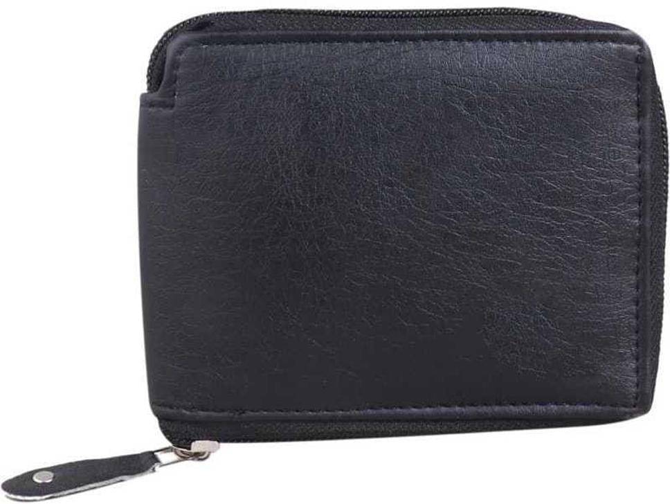     			Sonrisa PU Solid Men's Regular Wallet With 10 Slots For Card ( Black , Pack of 1 )