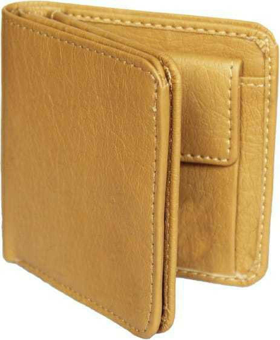     			Sonrisa PU Solid Men's Regular Wallet With 10 Slots For Card ( Beige , Pack of 1 )