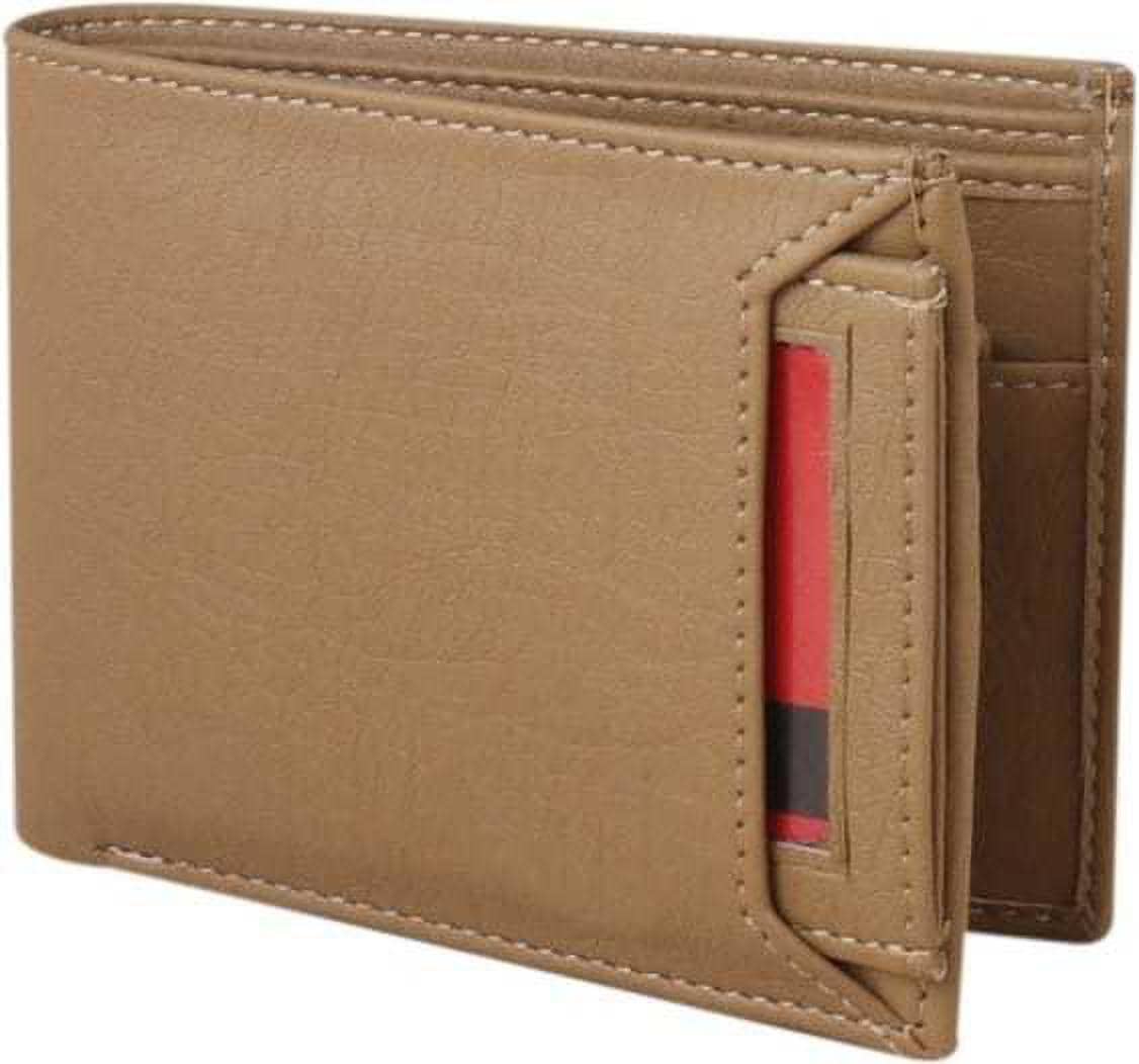 Sonrisa PU Solid Men's Regular Wallet With 9 Slots For Card ( Beige , Pack of 1 ) - Handbags | Buy online on ZillyBuy