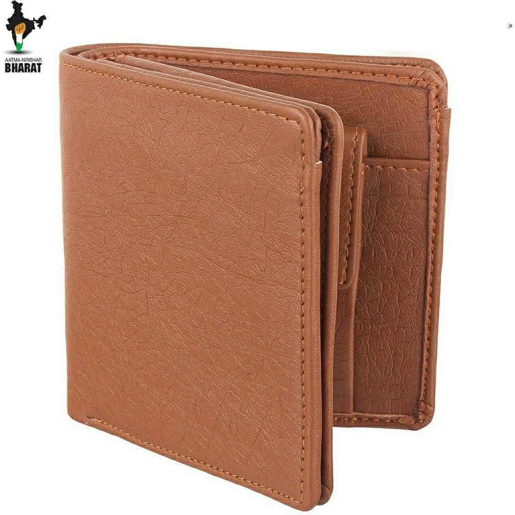 Sonrisa PU Solid Men's Regular Wallet With 10 Slots For Card ( Tan , Pack of 1 ) - Handbags | Buy online on ZillyBuy
