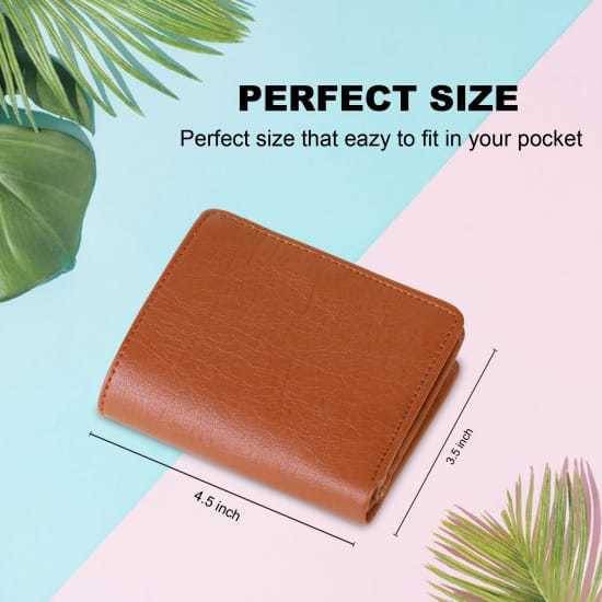     			Sonrisa PU Solid Men's Regular Wallet With 10 Slots For Card ( Tan , Pack of 1 )