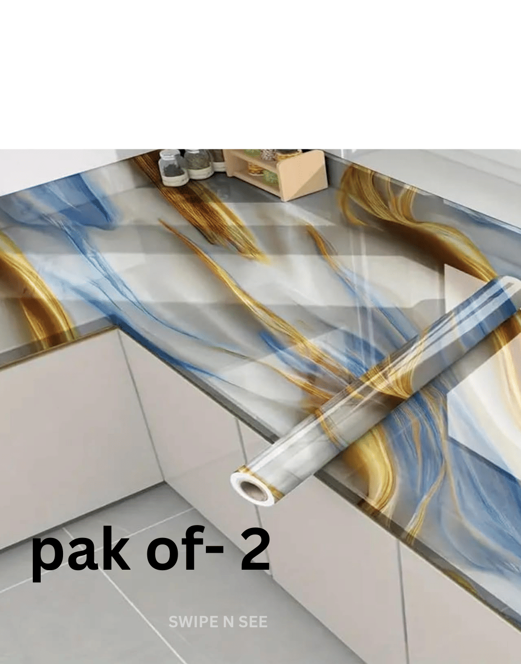 swipe n see Abstract Wallpaper ( 60 x 200 ) cm ( Pack of 2 )