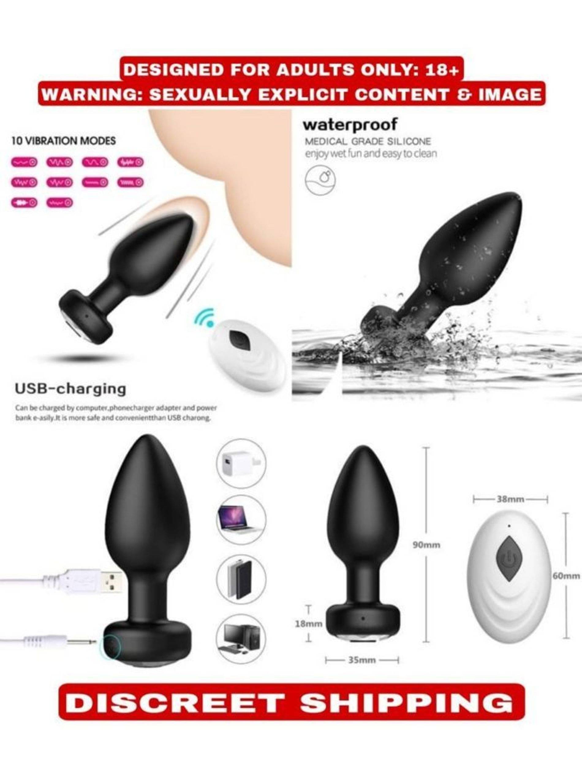 Black Color Soft Silicon Vibrating USB Chargeable Remote Control ANAL PLUG with Multiple Uses BY-SEX TANTRA Black Color Soft Silicon Vibrating USB Chargeable Remote Control ANAL PLUG with Multiple Uses BY-SEX TANTRA