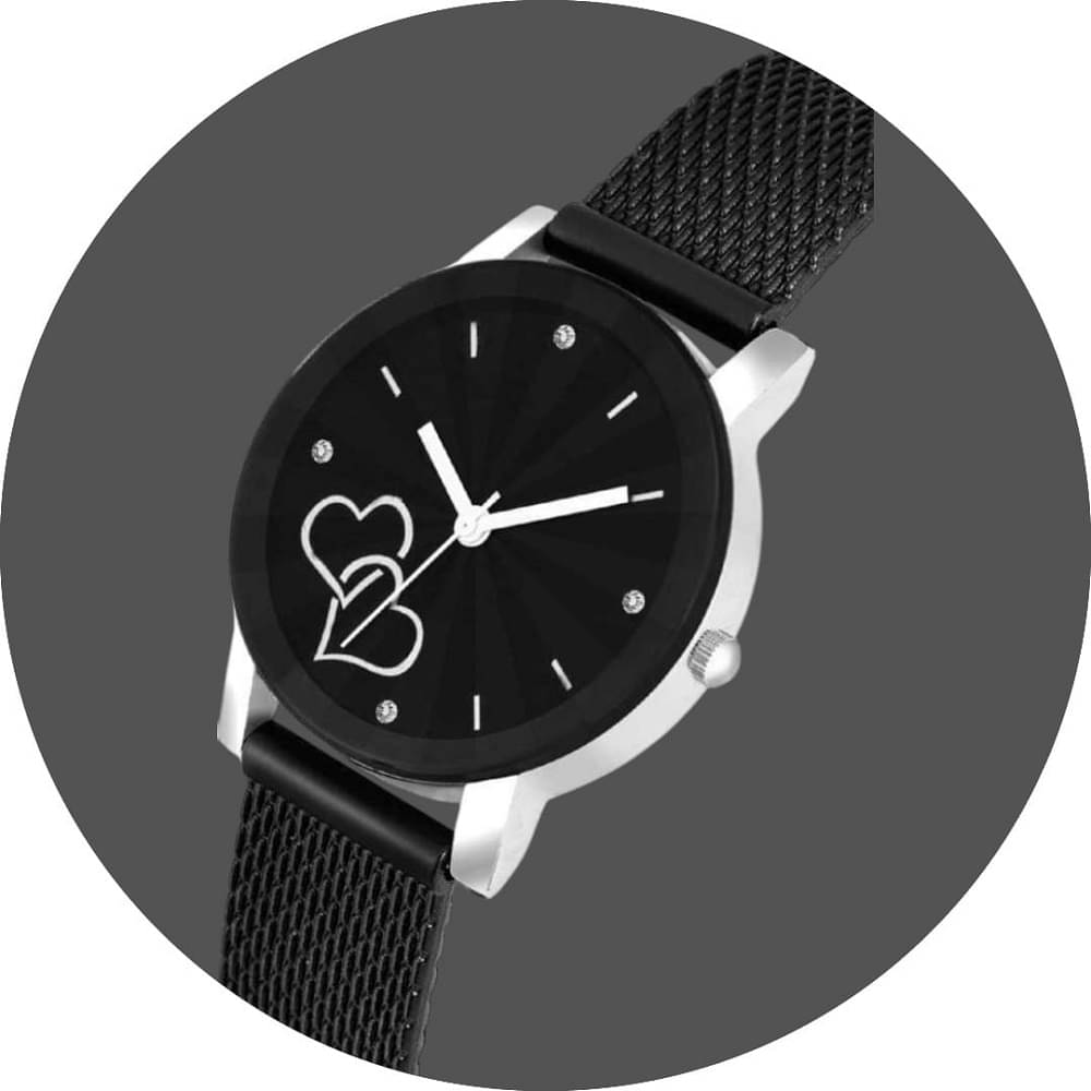     			Cosmic Black Resin Analog Womens Watch