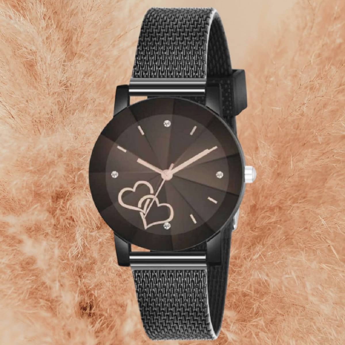     			Cosmic Black Resin Analog Womens Watch