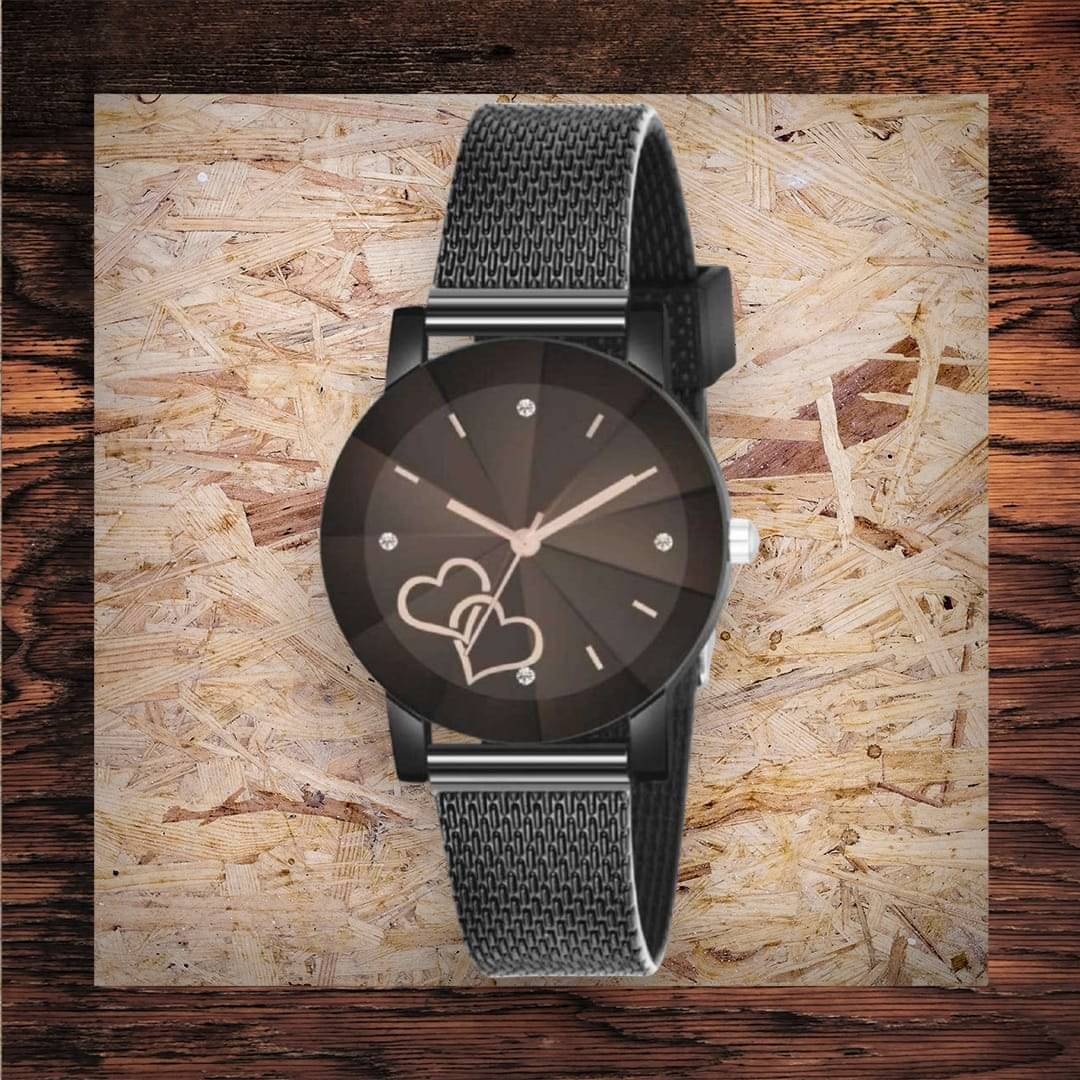     			Cosmic Black Resin Analog Womens Watch