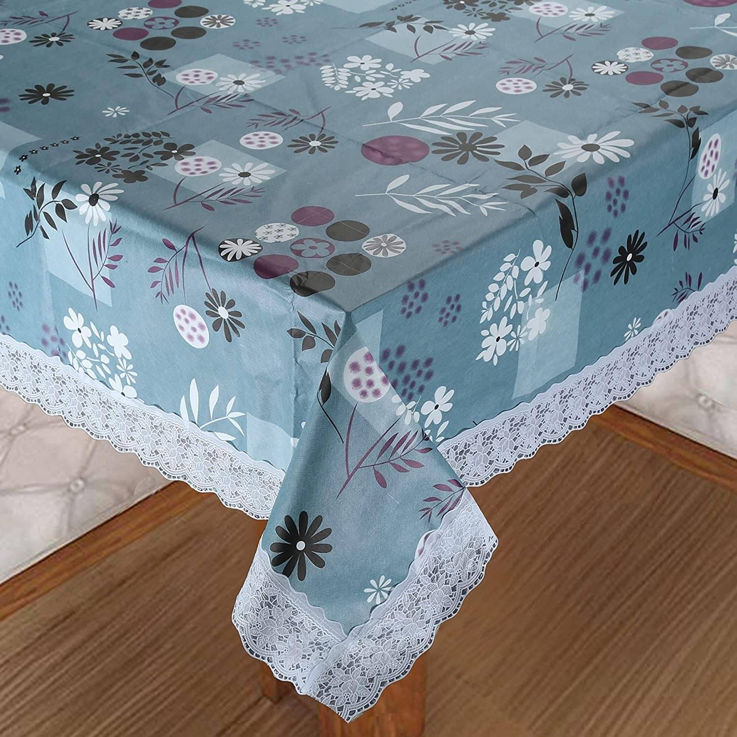     			CreadCraft Printed PVC 4 Seater Rectangle Table Cover ( 150 x 105 ) cm Pack of 1 Multi