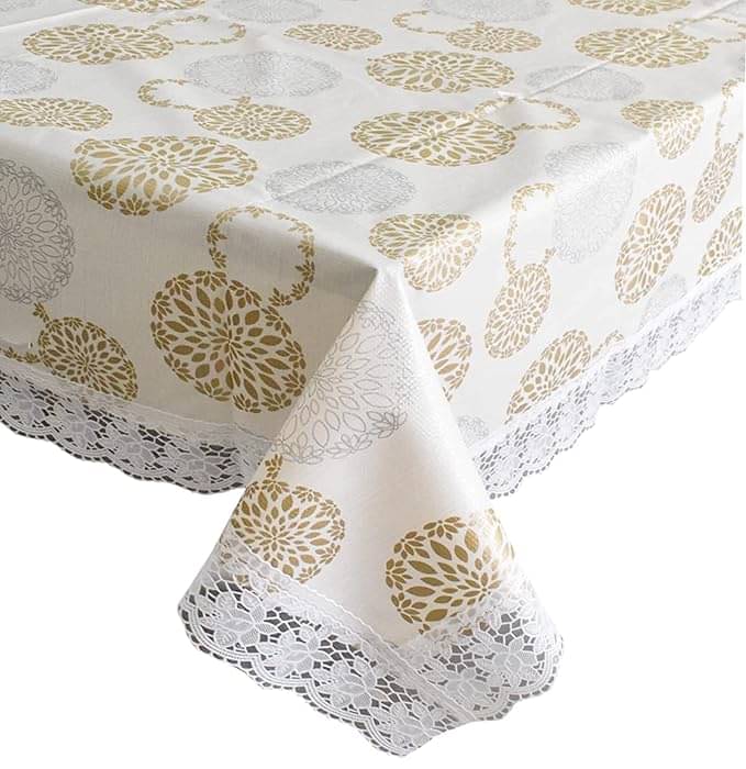     			CreadCraft Printed PVC 4 Seater Rectangle Table Cover ( 150 x 105 ) cm Pack of 1 Multi