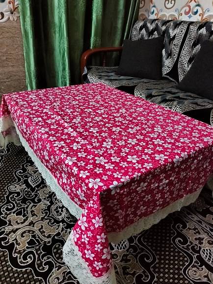     			CreadCraft Printed PVC 4 Seater Rectangle Table Cover ( 150 x 105 ) cm Pack of 1 Multi