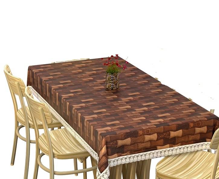     			CreadCraft Printed PVC 4 Seater Rectangle Table Cover ( 150 x 105 ) cm Pack of 1 Multi