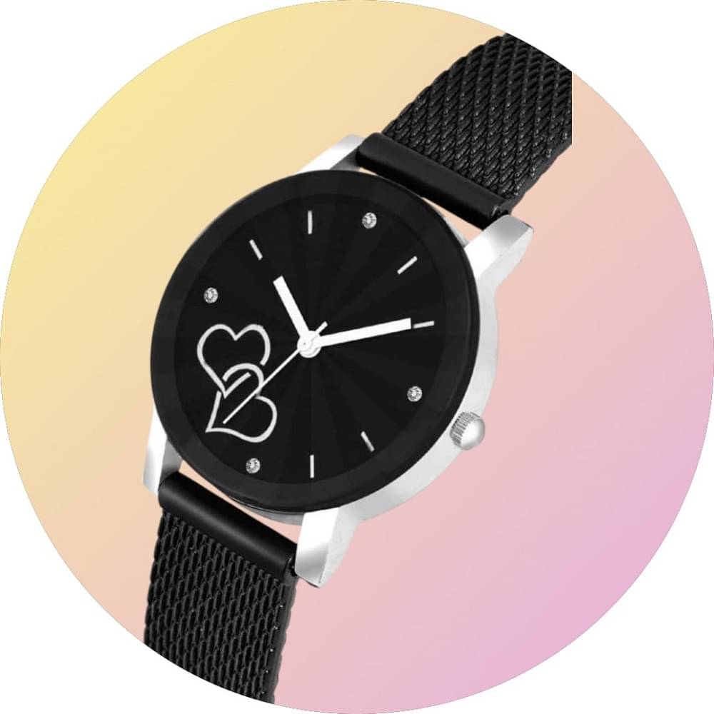     			DECLASSE Black Resin Analog Womens Watch