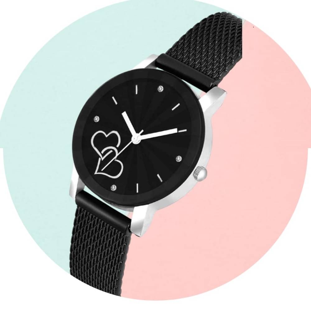     			DECLASSE Black Resin Analog Womens Watch