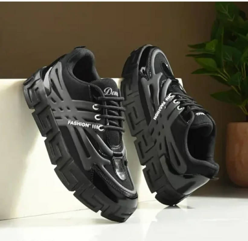     			Densu Black Men's Outdoor Shoes