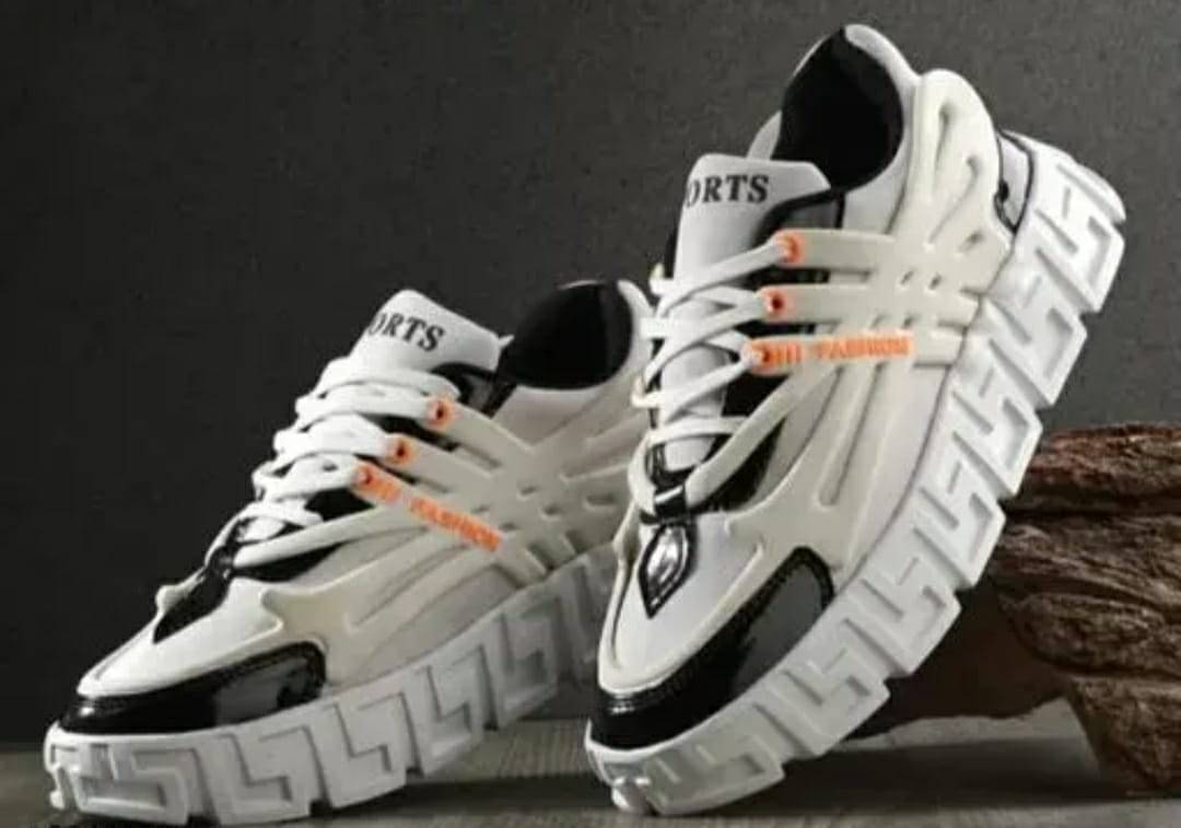     			Densu White Men's Outdoor Shoes