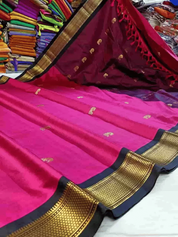     			FAB SILK Cotton Silk Woven Saree With Unstitched Blouse Piece ( Pink )