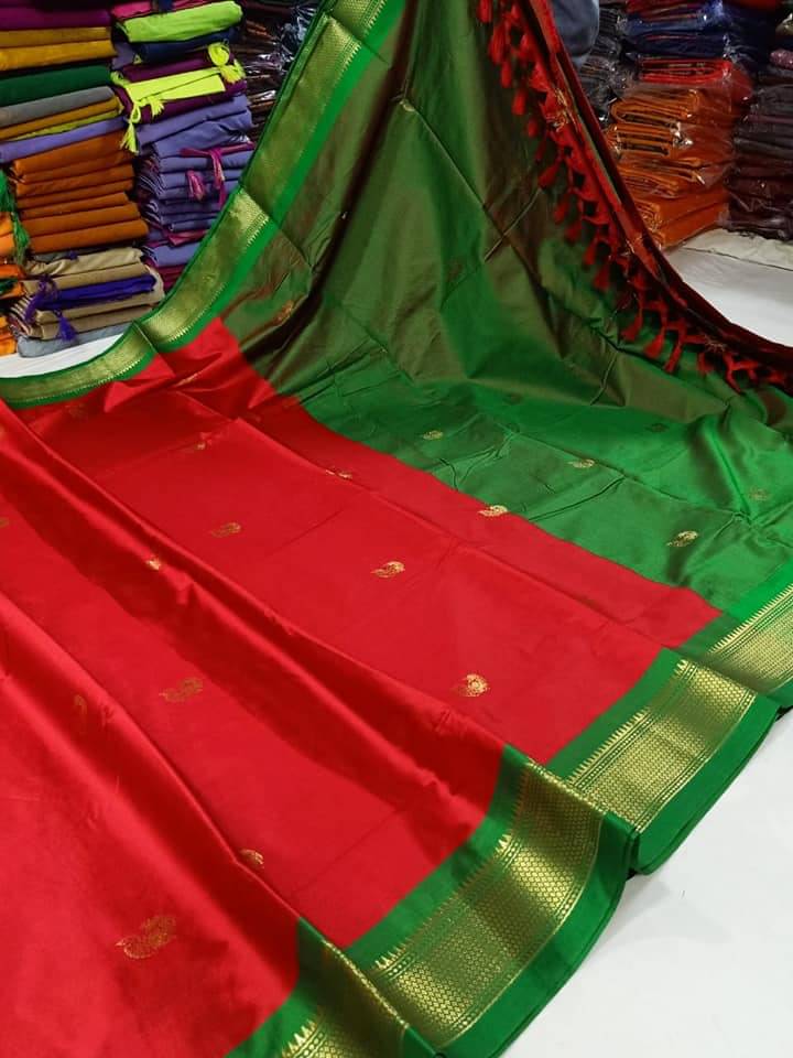     			FAB SILK Cotton Silk Woven Saree With Unstitched Blouse Piece ( Multicolor9 )
