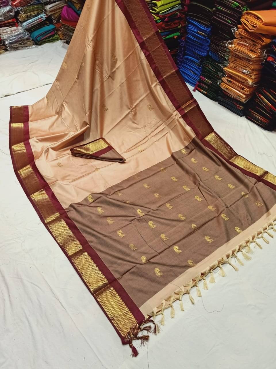     			FAB SILK Cotton Silk Woven Saree With Unstitched Blouse Piece ( Multicolor5 )