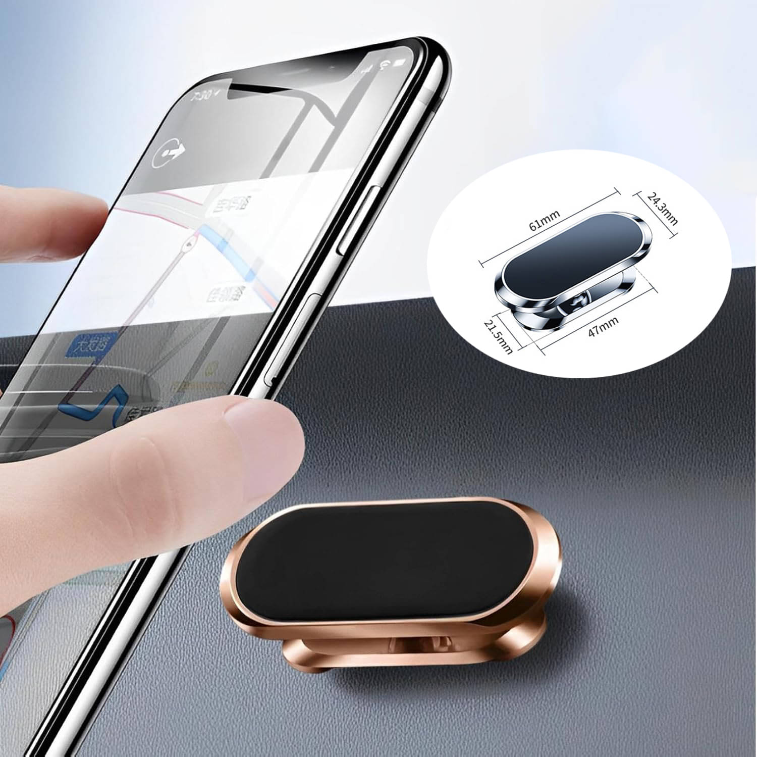     			Flenzy Windshield Only Single Clamp Car Mobile Holder - Golden