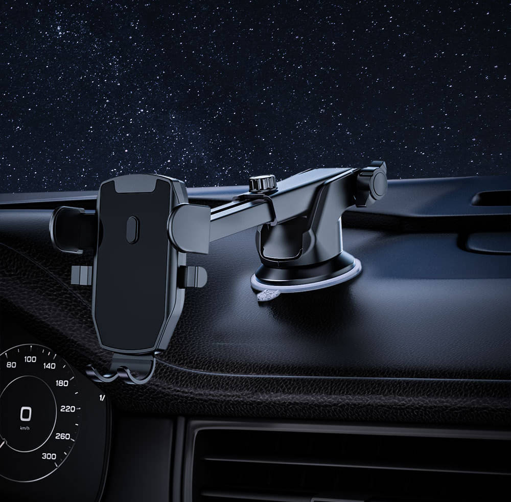     			Flenzy Windshield Only Single Clamp Car Mobile Holder - Black
