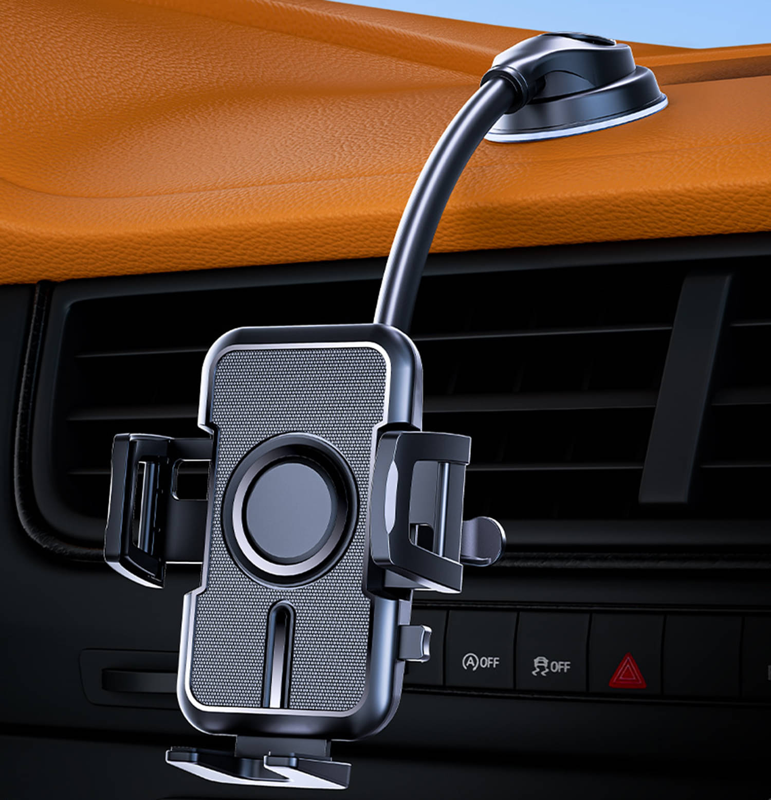 Flenzy Windshield Only Single Clamp Car Mobile Holder - Black Flenzy Windshield Only Single Clamp Car Mobile Holder - Black