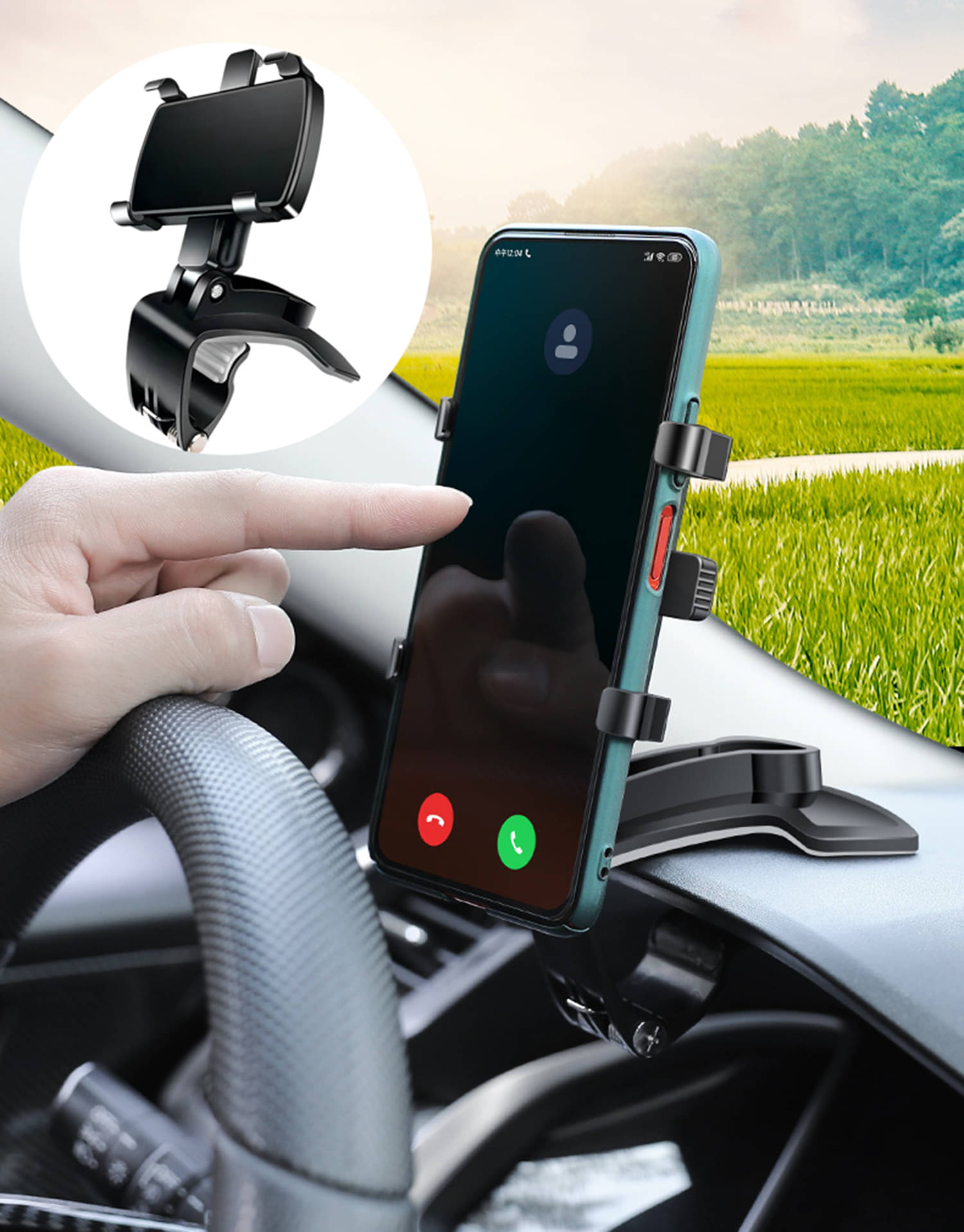 Flenzy Windshield Only Single Clamp Car Mobile Holder - Black Flenzy Windshield Only Single Clamp Car Mobile Holder - Black