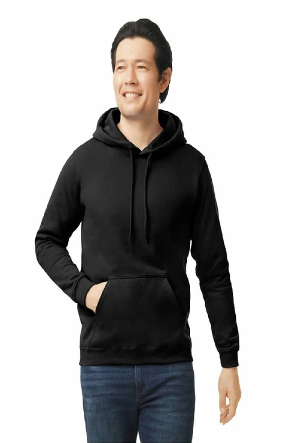     			Gildan Cotton Hooded Men's Sweatshirt - Black ( Pack of 1 )