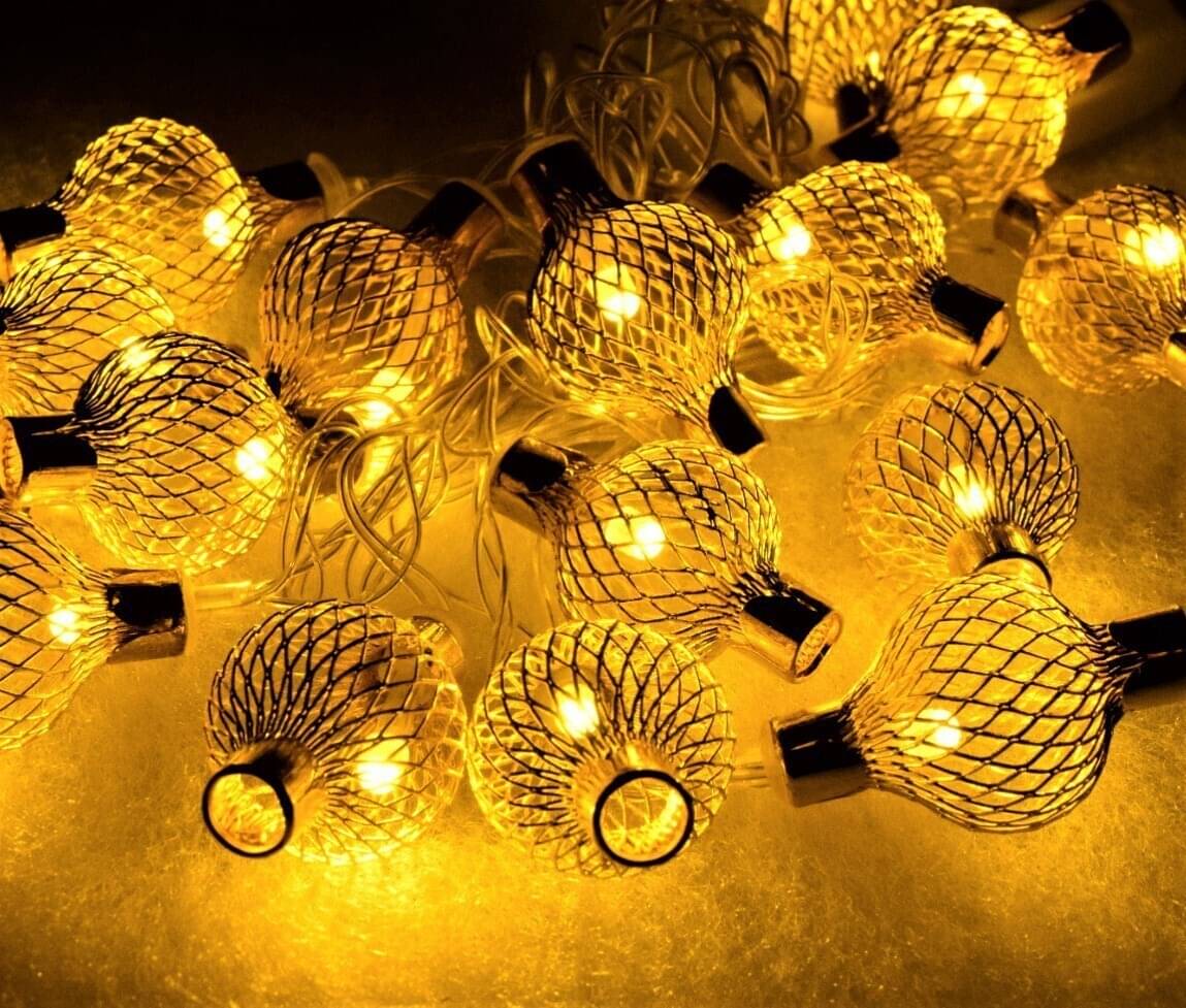     			HOME DELIGHT Gold 1Mtr String Light ( Pack of 1 )